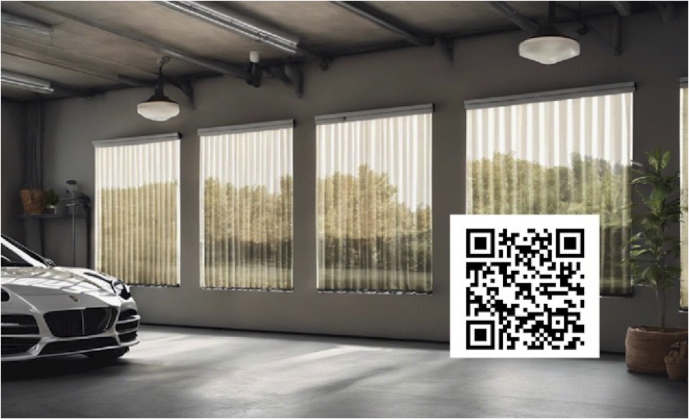Car in garage, window treatment blinds | BETTER BLINDS