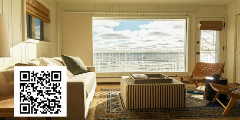 Image of living room with cellular shades reducing summer heat inside Delaware home